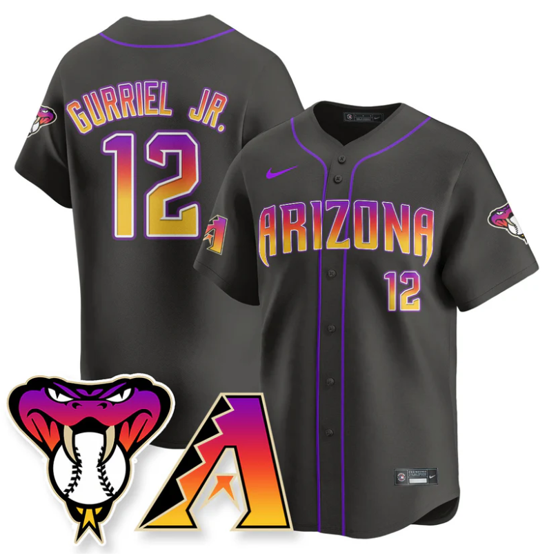 Lourdes Gurriel Jr Jersey #12 Arizona Diamondbacks 2025 City Connect Concept Stitched