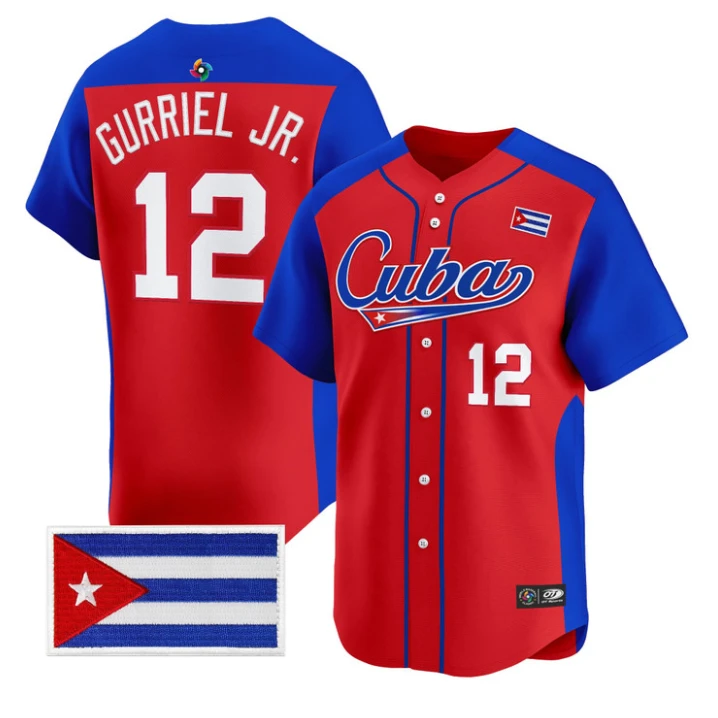 Lourdes Gurriel Jr Jersey #12 Team Cuba 2026 World Baseball Stitched