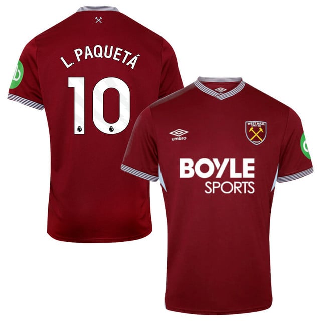 Lucas Paqueta #10 West Ham United 2025-26 Home Match Jersey – Burgundy