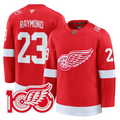 Lucas Raymond Jersey #23 Detroit Red Wings 100th Anniversary Stitched