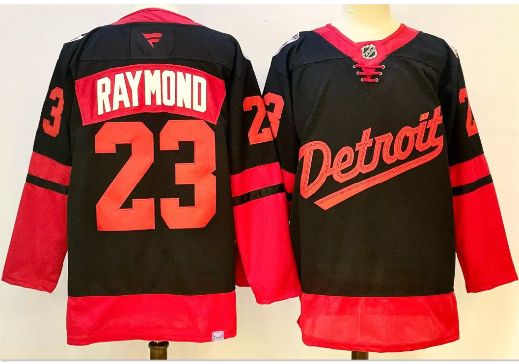 Lucas Raymond Jersey #23 Detroit Red Wings 2025 Stadium Series Stitched