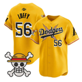 Luffy Jersey #56 Dodgers One Piece Mamba Premier Stitched