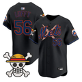 Luffy Jersey #56 New York Mets One Piece Premier Stitched