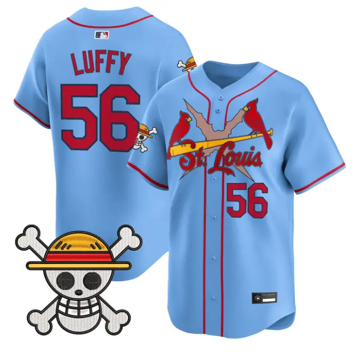 Luffy Jersey #56  St. Louis Cardinals One Piece Premier Stitched