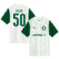 Luis Felipe #50 Palmeiras 2025-26 Away Match Jersey – White