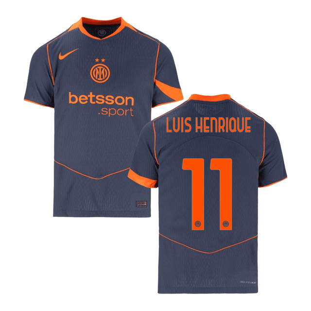 Luis Henrique 11 Inter Milan 2025-26 Third Match Jersey – Gray