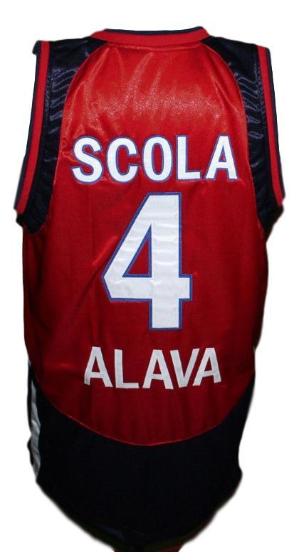 Luis Scola Jersey #4 Tau Ceramica Basketball Maroon