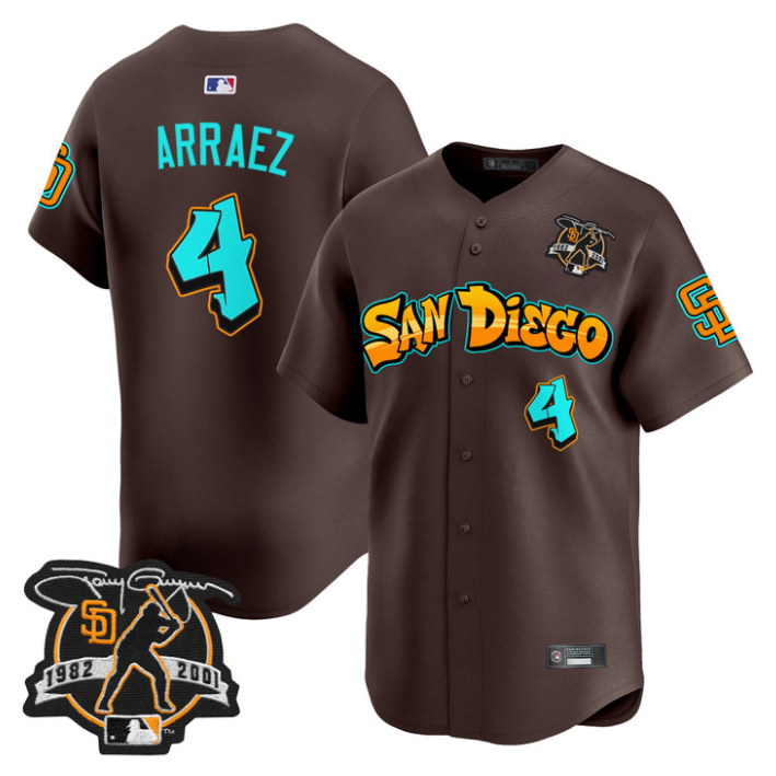 Luis Arraez Jersey #4 San Diego Padres Graffiti Barrio Edition Stitched