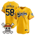 Luis Castillo Jersey #58 Miami Marlins One Piece Premier Stitched