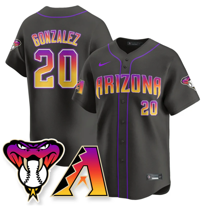 Luis Gonzalez Jersey #20 Arizona Diamondbacks 2025 City Connect Concept Stitched