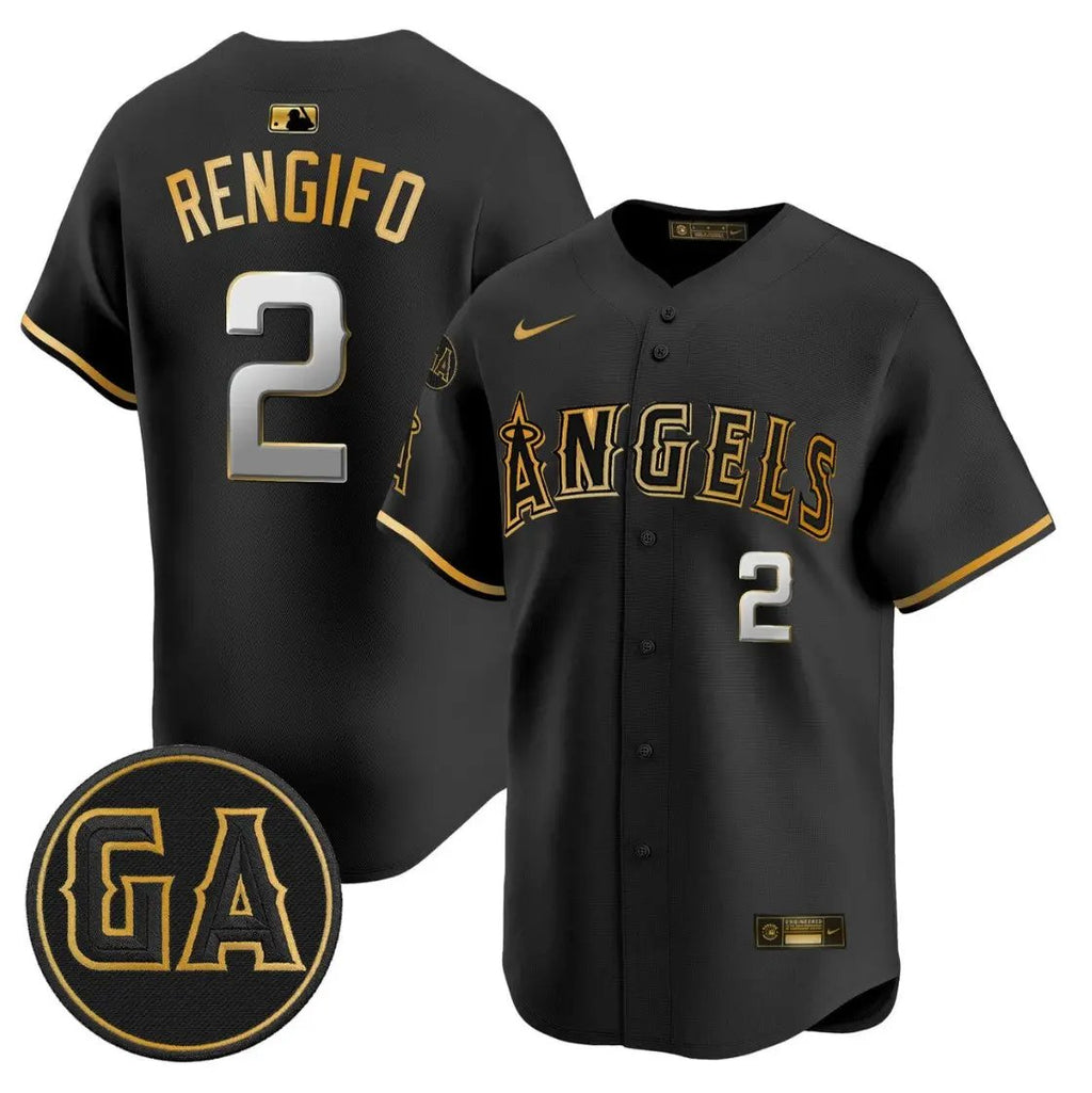 Luis Rengifo Jersey #2 Angels Garret Anderson Tribute Premier Stitched