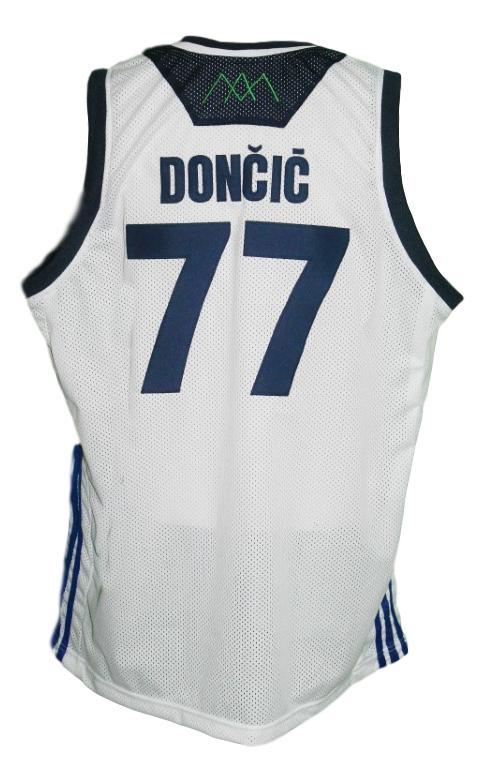 Luka Doncic Jersey #77 Slovenia Basketball White