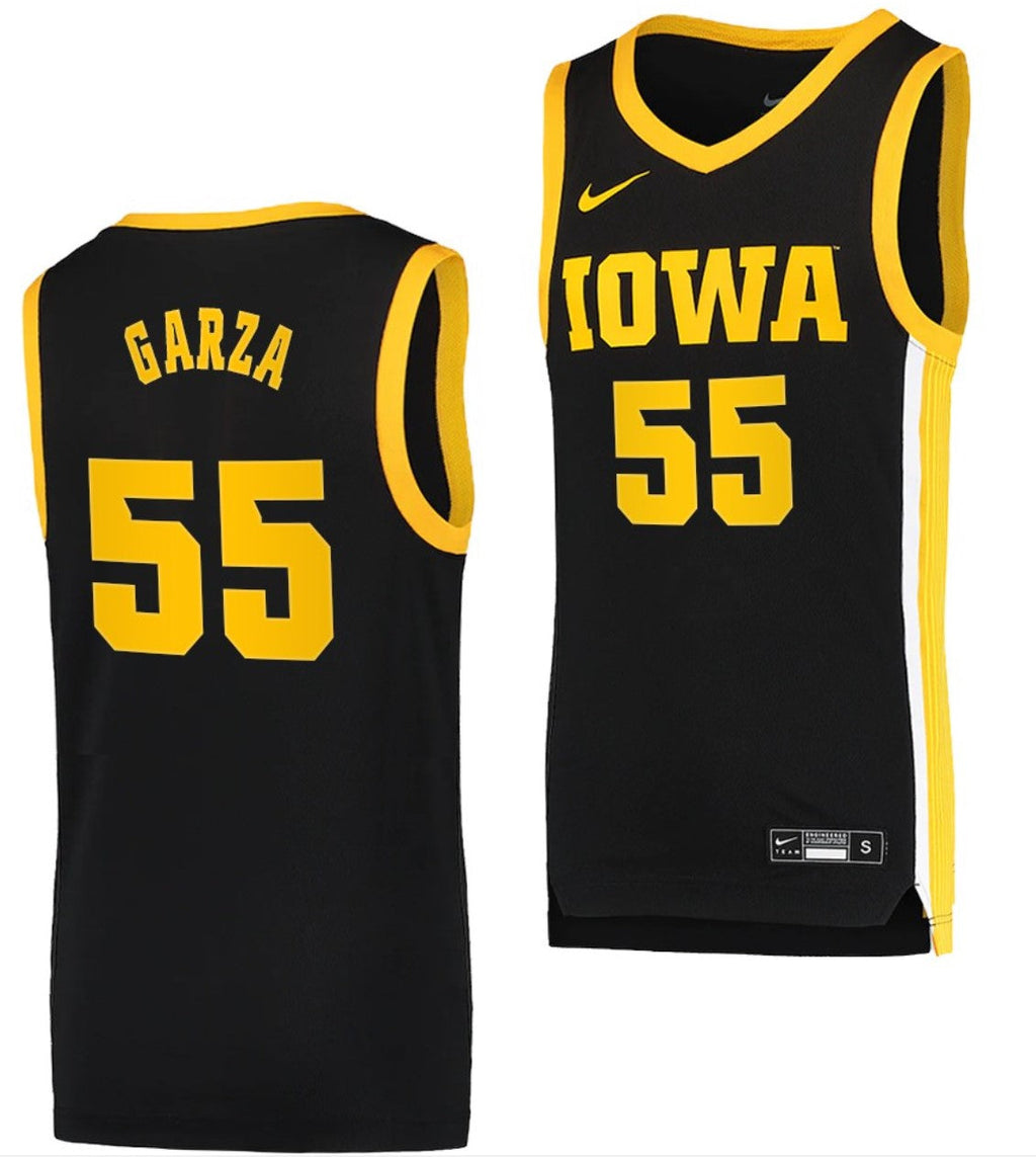 Luka Garza Jersey Iowa Hawkeyes College Basketball Swingman Black #55