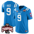 Luke Hasz Jersey #9 Ole Miss Sugar Bowl Champions Patch Stitched