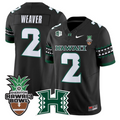 Luke Weaver Jersey #2 Hawai'i Rainbow 2025 Hawai'i Bowl Stitched