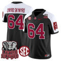 Lynyrd Skynyrd Jersey #64 Alabama Crimson Tide Alabama Map Stitched