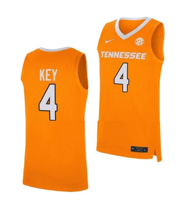 Men's #4 Tyreke Key Jersey Tennessee Volunteers College Basketball Jerseys Orange