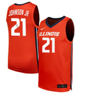 Morez Johnson Jr Jersey #21 Illinois Fighting Illini NIL Basketball Orange