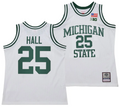 Malik Hall Jersey #25 Michigan State Spartans 125th Basketball Anniversary 1990 Throwback White