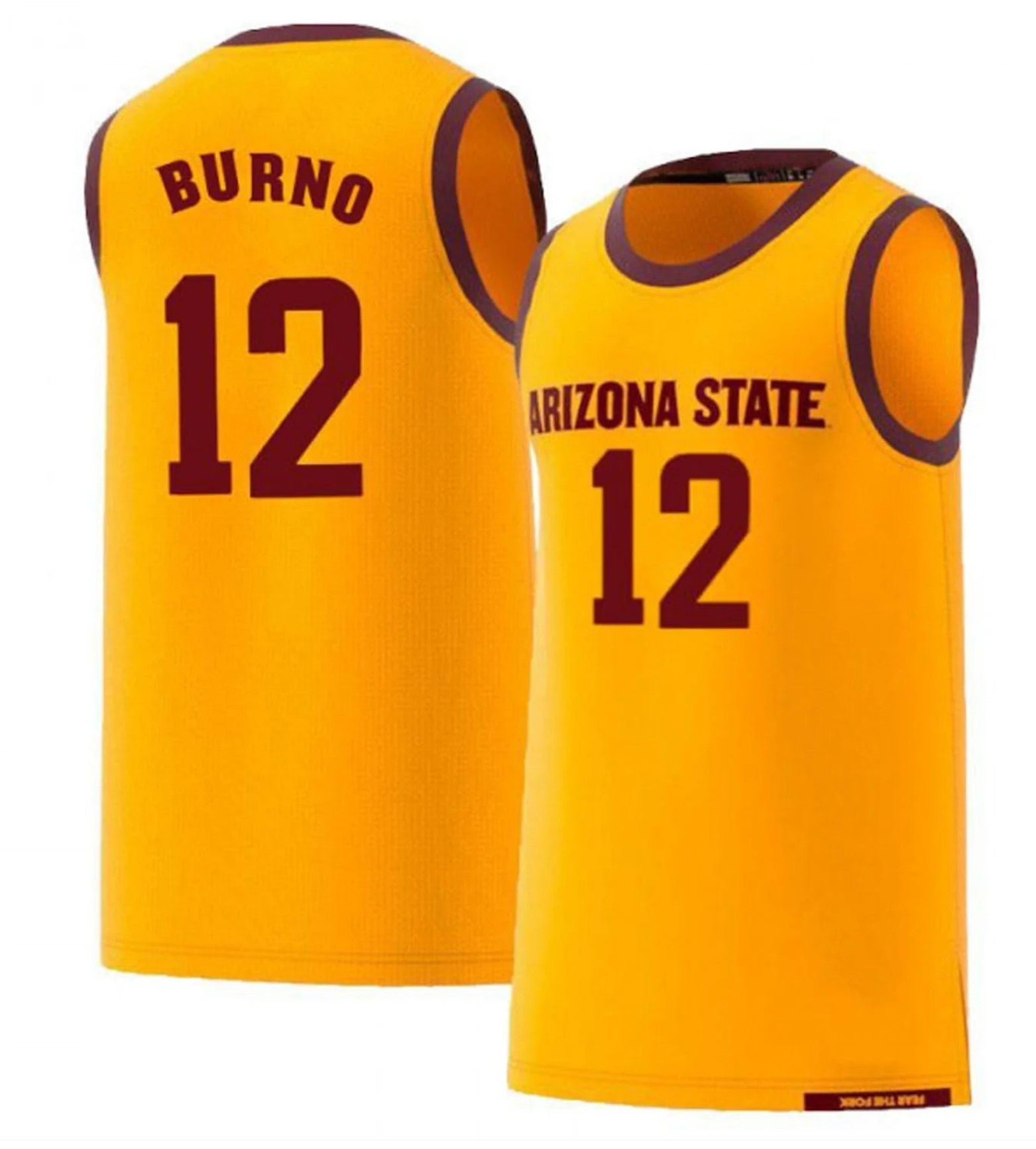Micah Burno Jersey Arizona State Sun Devils College Basketball #12