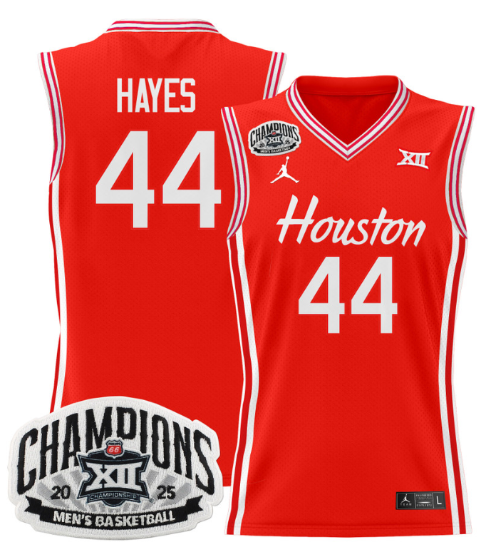 Men Elvin Hayes Jersey #44 Houston Cougar 2025 Big 12 Champions Stitched Red