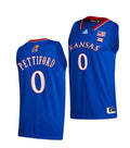 Men's #0 Bobby Pettiford Jr Jersey Kansas Jayhawks College Basketball Jerseys Blue 2022