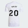 Manchester United 2025-26 Away DALOT 20 Match Jersey – White