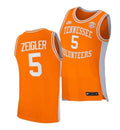 Men's #5 Zakai Zeigler Jersey Tennessee Volunteers College Basketball Jerseys Orange Retro