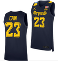 Marquette Golden Eagles Jamal Cain Jersey #23 College Basketball Blue