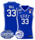 Men Grant Hill Jersey #33 Duke Blue Devils 2025 ACC Champions Stitched Royal