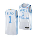 Men's #1 Leaky Black Jersey North Carolina Tar Heels College Basketball Jerseys White Elite