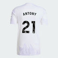 Manchester United 2025-26 Away ANTONY 21 Match Jersey – White