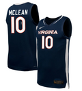 Mir McLean Jersey #10 Virginia Cavaliers NIL Basketball Navy