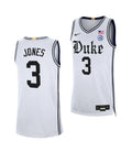 Men's #3 Jeremy Roach Jersey Duke Blue Devils College Basketball Jerseys White Cameron