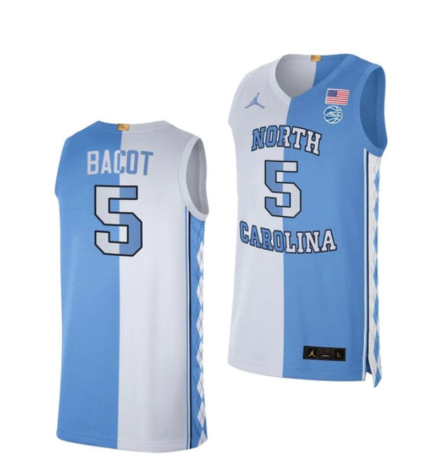 Men's #5 Armando Bacot Jersey North Carolina Tar Heels College Basketball Jerseys Blue White