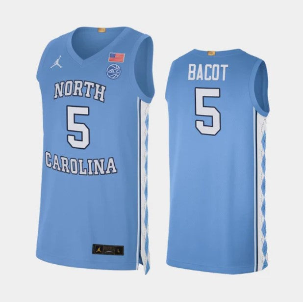 Men's #5 Armando Bacot Jersey North Carolina Tar Heels College Basketball Jerseys Blue