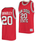 Matt Bradley Jersey San Diego State Aztecs College Basketball Red Retro #20