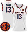 Miles Kelly Jersey #13 Auburn Tigers 2024 Lightweight Basketball White