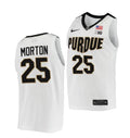 Men's #25 Ethan Morton Jersey Purdue Boilermakers College Basketball Jerseys White 2022