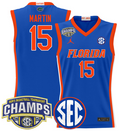 Men Alijah Martin Jersey #15 Florida Gators 2025 SEC Champions Stitched Royal