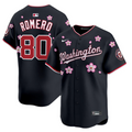 Maxwell Romero Jr Jersey #80 Washington Nationals Cherry Blossom Vapor Premier Limited Stitched