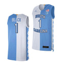 Men's #1 Leaky Black Jersey North Carolina Tar Heels College Basketball Jerseys Blue