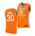 Men's #30 Josiah James Jersey Tennessee Volunteers College Basketball Jerseys Orange Retro