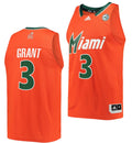 Malcolm Grant Jersey Miami Hurricanes College Basketball Reverse Retro Orange #3