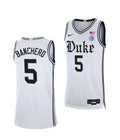 Men's #5 Paolo Banchero Jersey Duke Blue Devils College Basketball Jerseys White Cameron