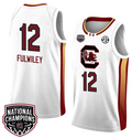 MiLaysia Fulwiley Jersey #12 South Carolina Gamecocks 2024 NCAA Basketball National Champions White Yellow