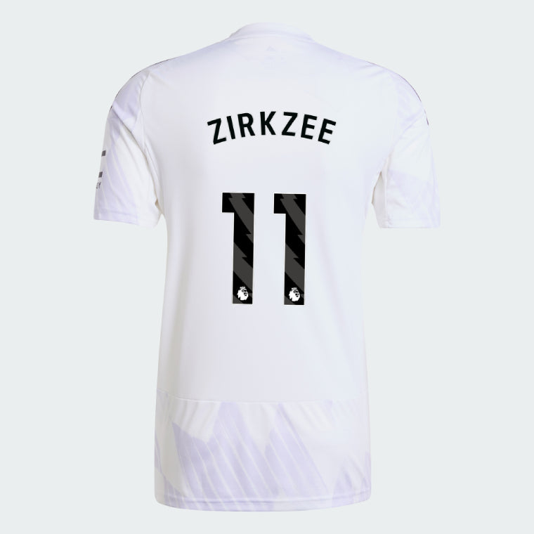 Manchester United 2025-26 Away ZIRKZEE 11 Match Jersey – White