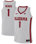 Mark Sears Jersey Alabama Crimson Tide College Basketball Replica White #1