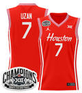 Men Milos Uzan Jersey #7 Houston Cougar 2025 Big 12 Champions Stitched Red