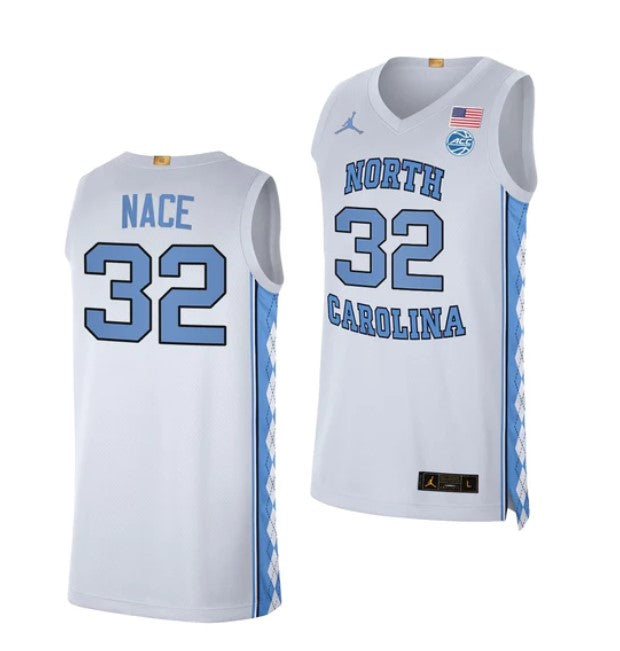 Men's #32 Pete Nance Jersey North Carolina Tar Heels College Basketball Jerseys White
